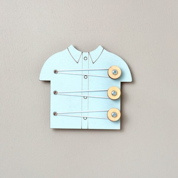 Gużiki "Koszulka" Niebieska do tablicy manipulacyjnej sensorycznej