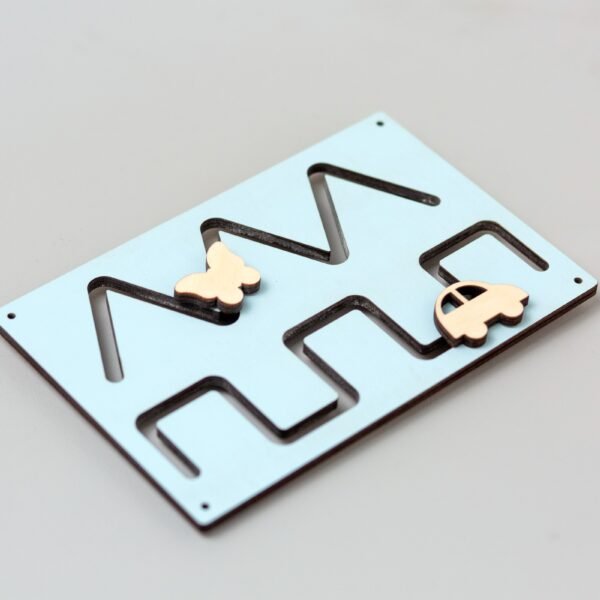 Labirynt do tablicy manipulacyjnej sensorycznej Podwójny niebieski