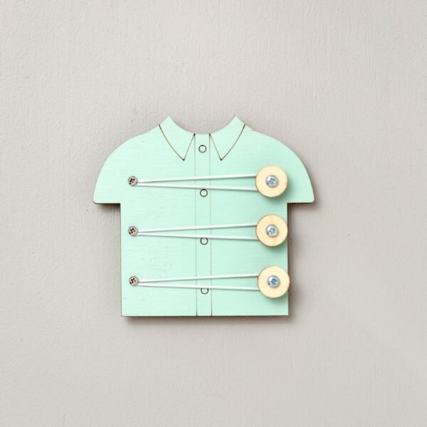 Gużiki "Koszulka" Turkusowa do tablicy manipulacyjnej
