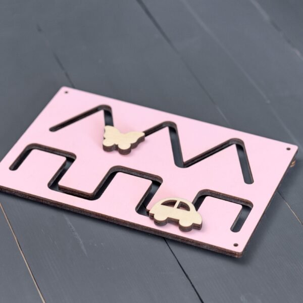 Labirynt do tablicy manipulacyjnej sensorycznej Podwójny różowy