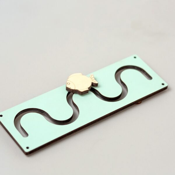 Labirynt do tablicy manipulacyjnej "Rybka" Turkusowy