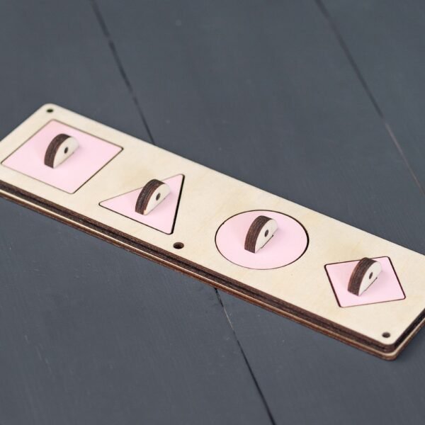 Układanka różowa do tablicy manipulacyjnej sensorycznej