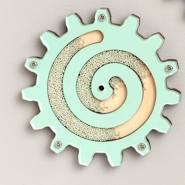 Koło zębate z piaskiem do tablicy manipulacyjnej Duże Turkusowe