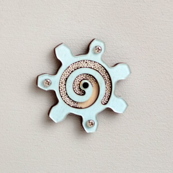 Koło zębate z piaskiem Małe Niebieskie do tablicy manipulacyjnej sensorycznej