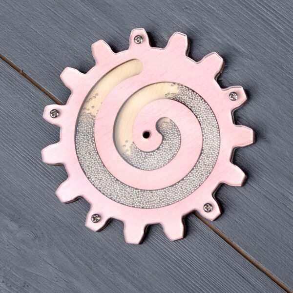 Koło zębate z piaskiem do tablicy manipulacyjnej Duże Różowe