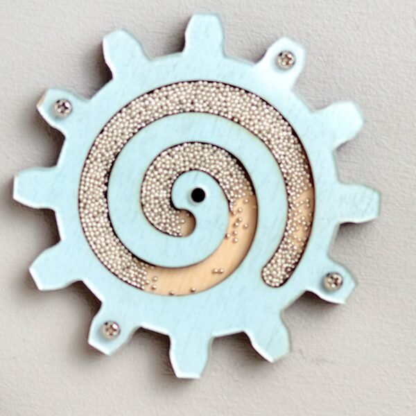 Koło zębate z piaskiem Średnie Niebieskie do tablicy manipulacyjnej