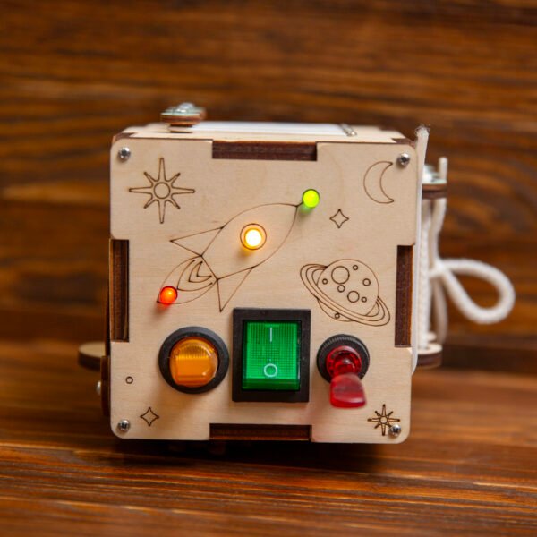 Kostka manipulacyjna sensoryczna turkusowa