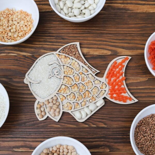 Rybka - Drewniana Wysypywanka Sensoryczna