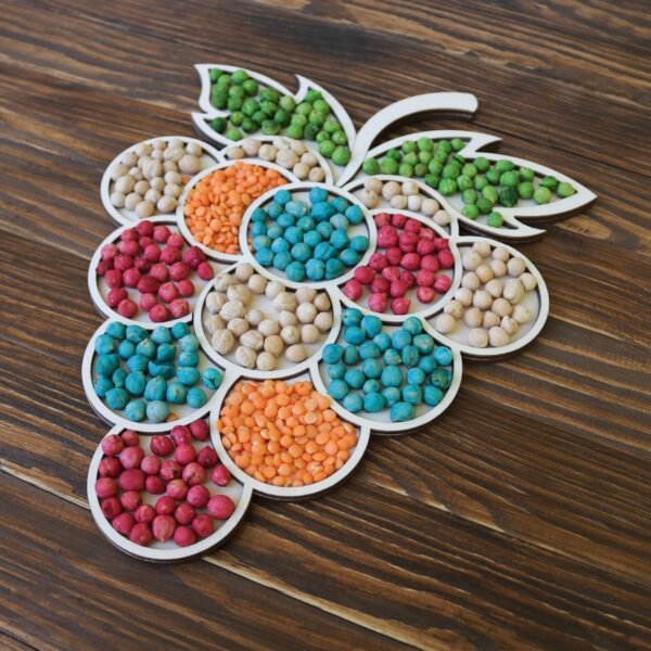 Winogrono - Drewniana Wysypywanka Sensoryczna