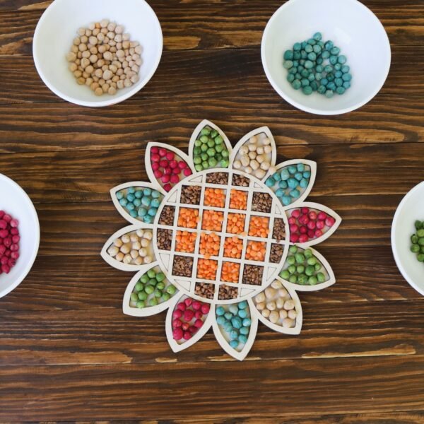 Słonecznik - Drewniana Wysypywanka Sensoryczna