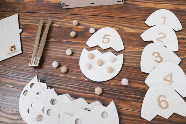 Puzzle matematyczne "Jajko" - drewniana układanka Montessori - obrazek 6