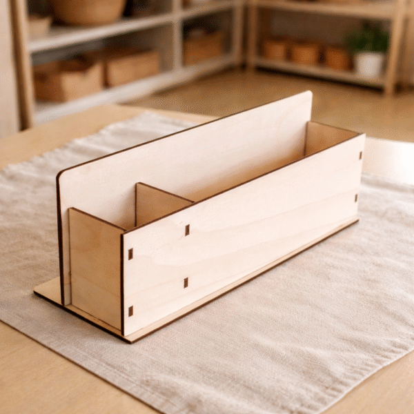 Pudełko na karty trójdzielne Montessori