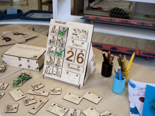 Kalendarz Montessori + Planer Dnia – Edukacyjny Zestaw 2w1 - obrazek 4