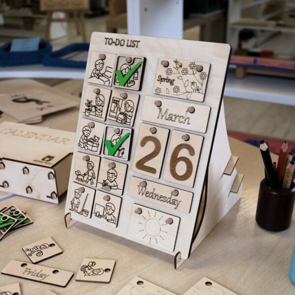 Kalendarz Montessori + Planer Dnia – Edukacyjny Zestaw 2w1 - obrazek 5