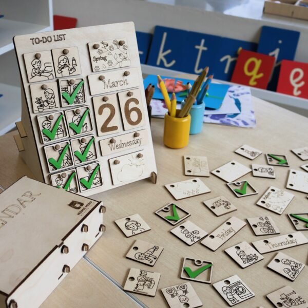 Kalendarz Montessori + Planer Dnia – Edukacyjny Zestaw 2w1 - obrazek 7
