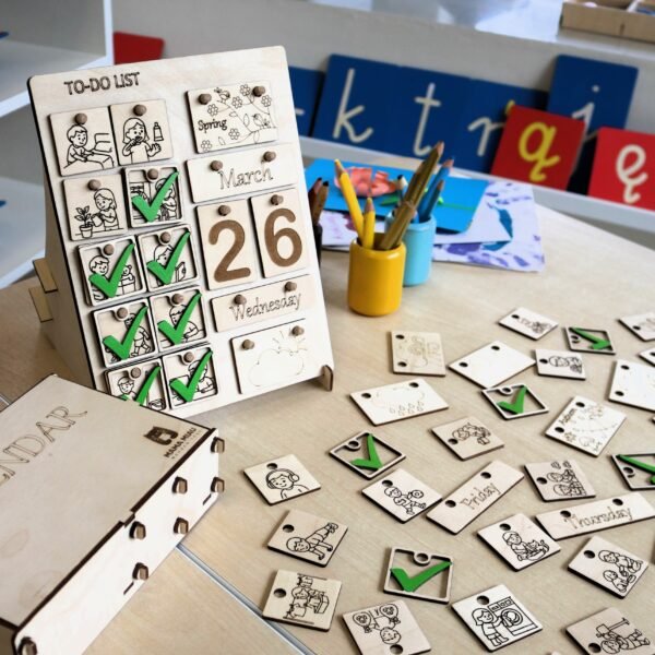 Kalendarz Montessori + Planer Dnia – Edukacyjny Zestaw 2w1 - obrazek 2