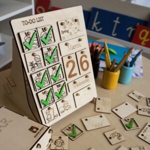 Kalendarz Montessori + Planer Dnia – Edukacyjny Zestaw 2w1