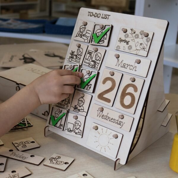 Kalendarz Montessori + Planer Dnia – Edukacyjny Zestaw 2w1 - obrazek 9