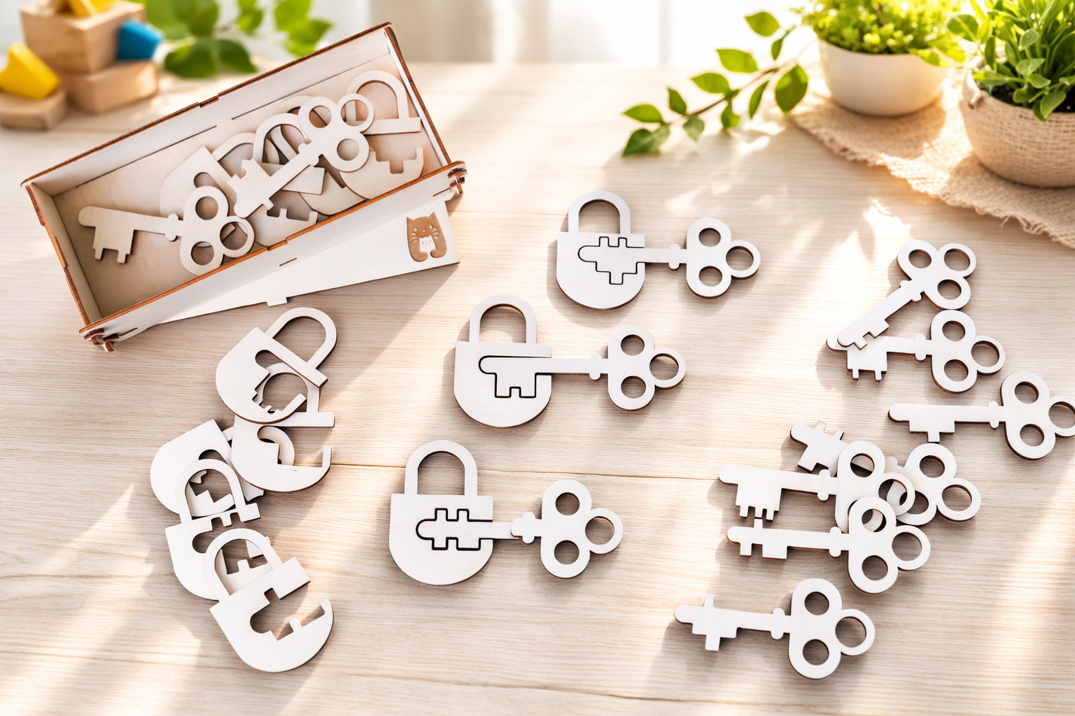 Układanka Montessori Sensoryczna - Klucze I Zamki