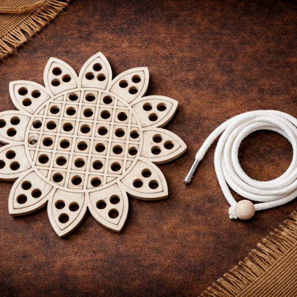 Drewniana przeplatanka Słonecznik