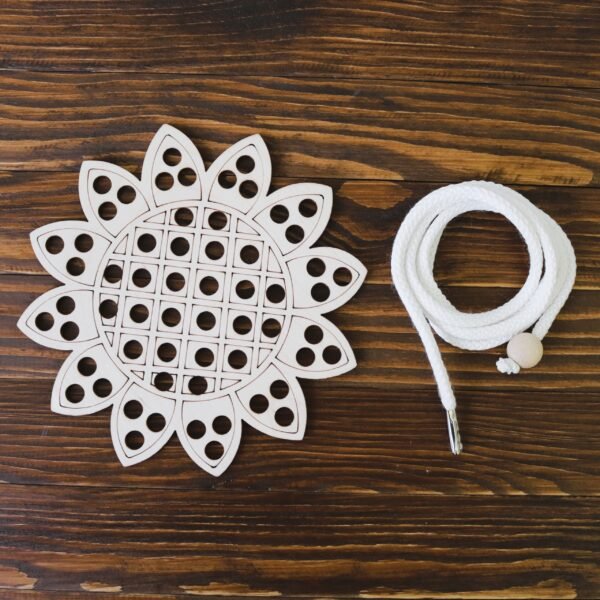 Drewniana przeplatanka Słonecznik