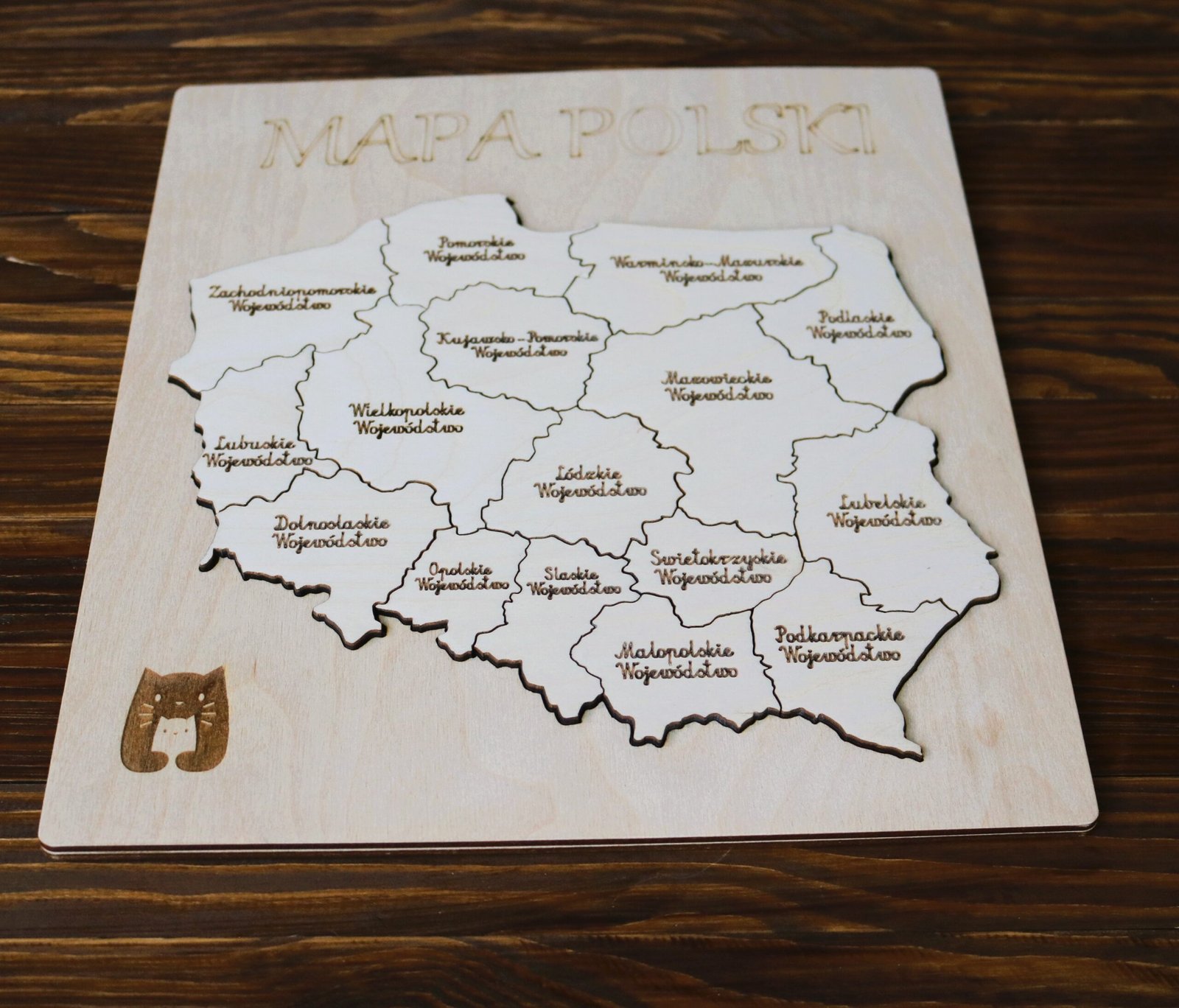 Drewniana Mapa Polski, województwa w Polsce - obrazek 5
