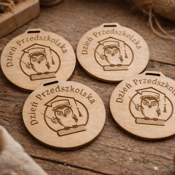 Drewniane medale dla dzieci