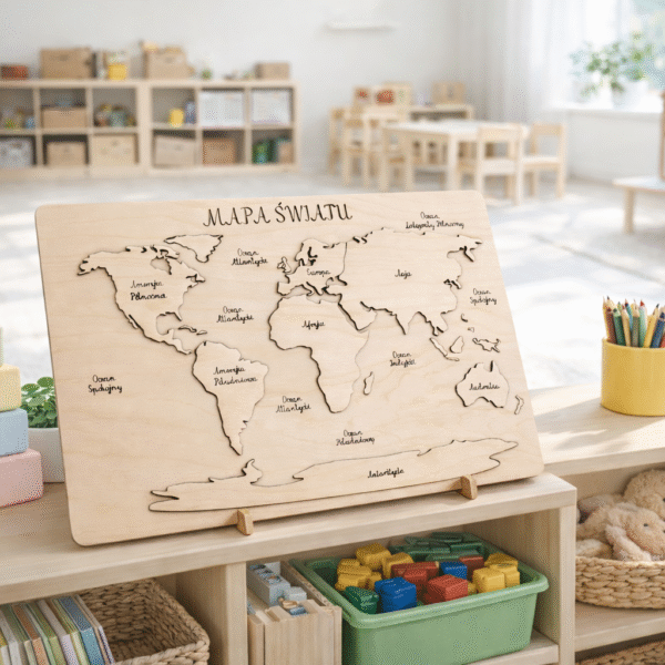 Drewniana Mapa Światu