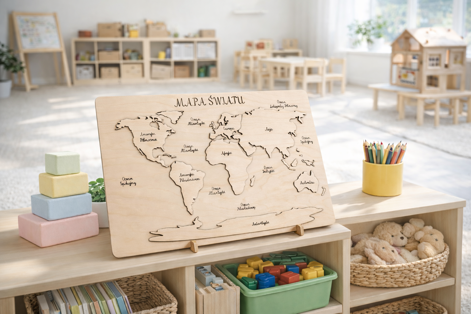 Drewniana Mapa Światu