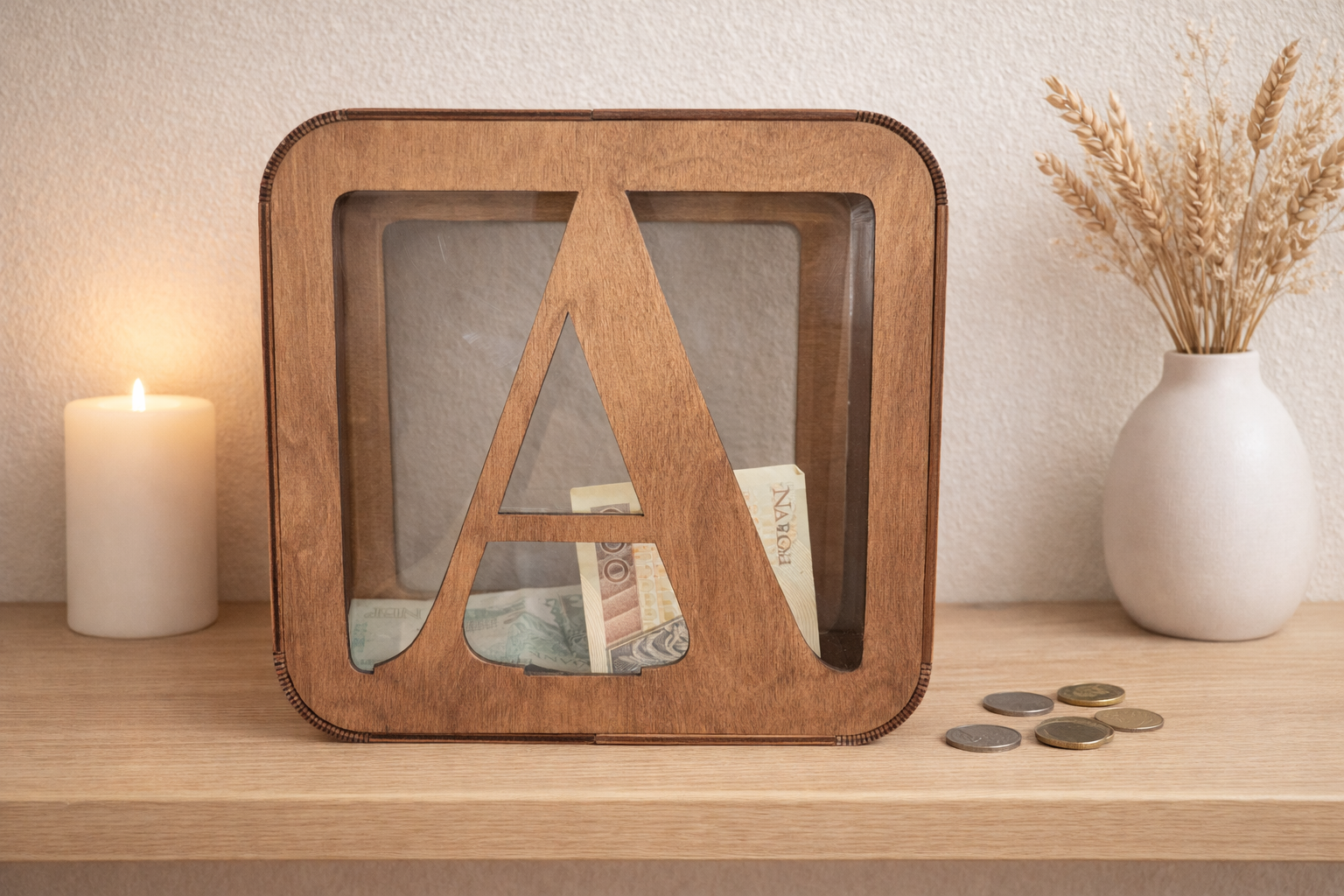 Drewniana skarbonka - obrazek 2