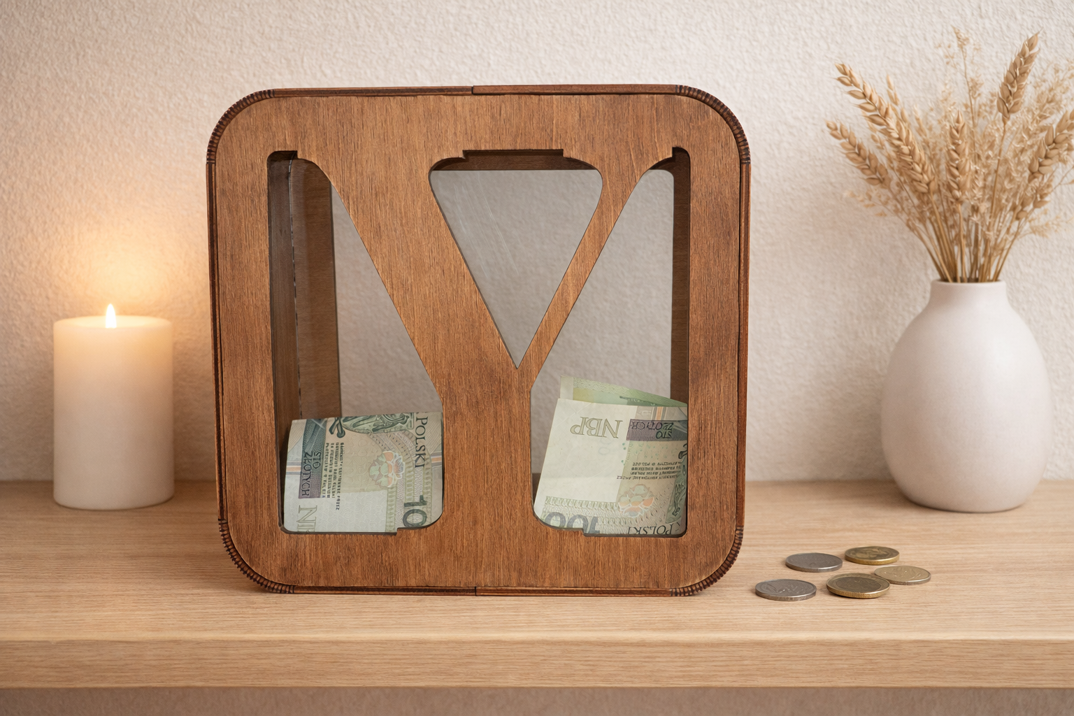 Drewniana skarbonka - obrazek 3