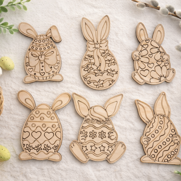 Drewniane pisanki do malowania, dekorowania, tworzenia pięknej Wielkanocy w domu